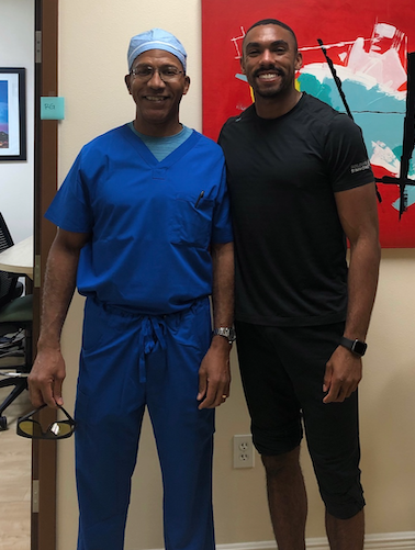  Dr Gayles with athlete
